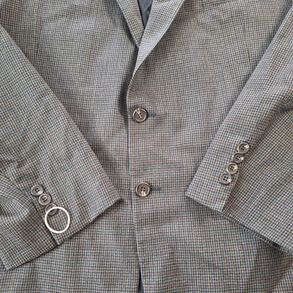 Lauren Ralph Lauren Sport Coat Mens 50R Gray Wool Check Tweed Single Vent 2 Btn